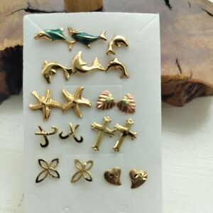 Lot For Earrings 14K Gold Different Style